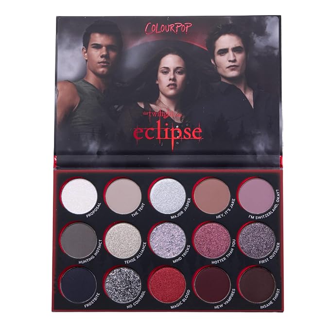 ColourPop x The Twilight Saga Eclipse Eyeshadow Palette - Limited Edition 15-Shade Matte, Metallic & Glitter Eyeshadow Pal...