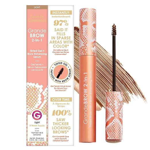 Grande Cosmetics GrandeBROW 2-in-1 Tinted Brow Gel + Brow Enhancing Serum