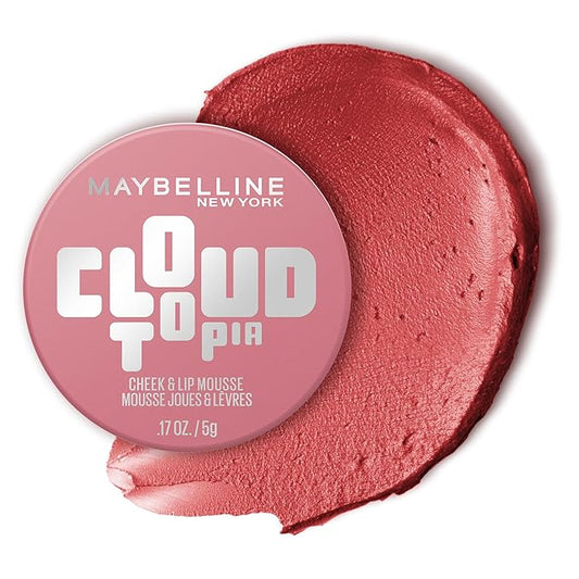 Maybelline Cloudtopia Blush for Cheeks and Lip Mousse, Ultra-Vivid, Pigmented Formula for Up to 14HR of Blush and Lip Make...