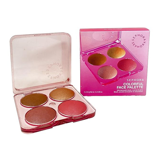 SEPHORA COLLECTION Colorful Face Bronzer, Blush & Highlighter Palette - 03 tan to deep (.08 Oz)
