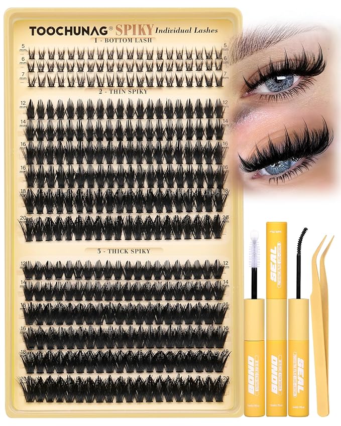 Lash Clusters Kit Manga Eyelash Clusters 300pcs DIY Lash Extension Kit with Bottom Lashes 12-20mm Anime Cluster Lashes Vol...