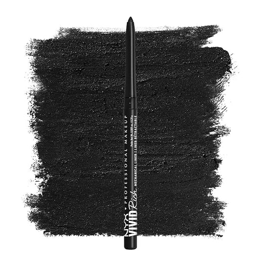 NYX PROFESSIONAL MAKEUP Mechanical Eye Pencil,Vivid Rich Mechanical, Creamy Retractable Eyeliner - Always Onyx, Black Eyel...