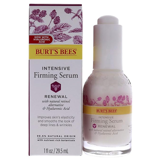 Burt's Bees Renewal Intensive Firming Serum with Bakuchiol Natural Retinol Alternative – 1 ounce (Packaging May Vary)