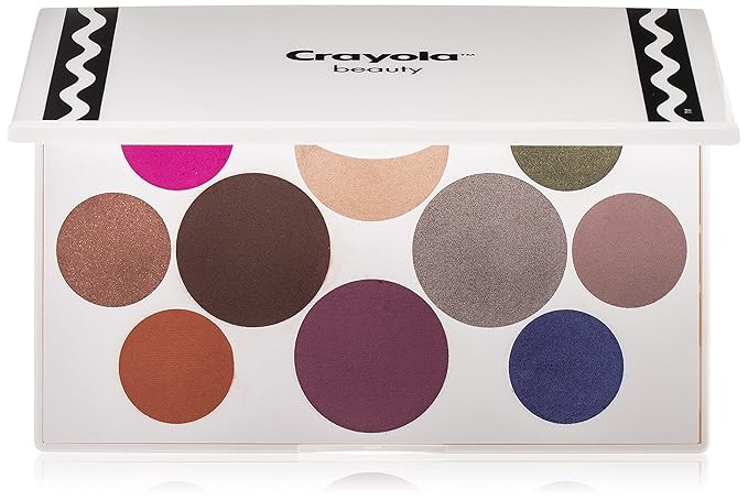 Crayola Beauty - Eyeshadow Palette - 10 Creamy Matte & Metallic Shades - Long-lasting, Blendable, Highly Pigmented Color, ...