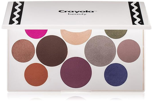 Crayola Beauty - Eyeshadow Palette - 10 Creamy Matte & Metallic Shades - Long-lasting, Blendable, Highly Pigmented Color, ...
