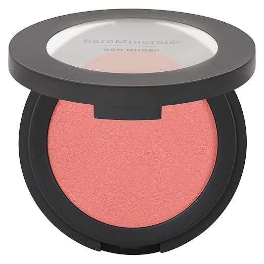 bareMinerals Gen Nude Powder Blush, Mineral-Based Pressed Blush Powder, All Day Wear, Buildable Coverage, Matte Soft Focus...