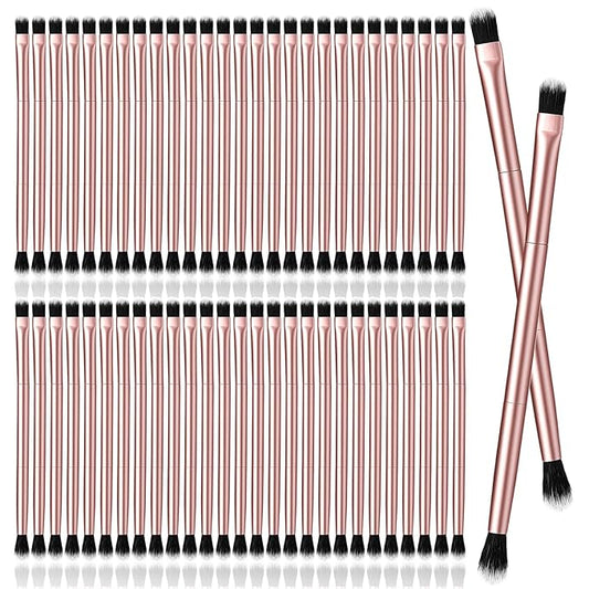 50Pcs Eyeshadow Smudge Brush 2 in 1 Eyeshadow Double Ended Concealer Brush Under Eye Small Soft Firm Pointed Foundation Ma...