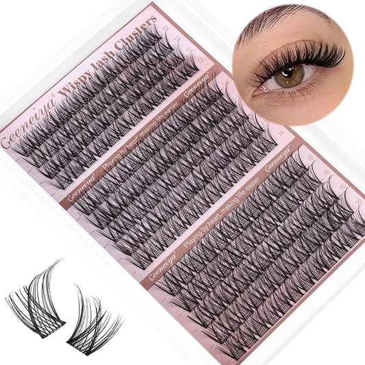 Medium Lash Clusters Short Wispy C Curl Eyelash Clusters 12-16MM Individual Eyelashes Natural Cluster Eyelash Extensions N...